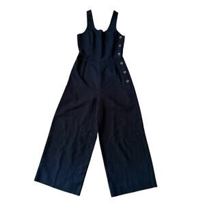 Women’s Size 0 Navy Cotton Wide Leg Romper Jumpsuit by Habitual‎ $175
